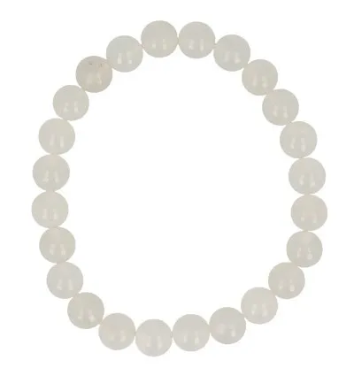 Ruben Robijn Kralenarmband Jade Wit 8Mm (1 stuk)