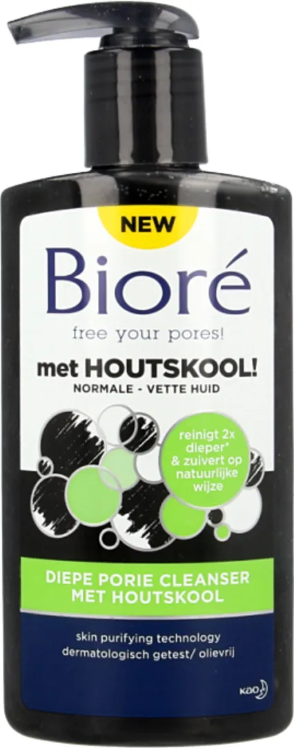 Bioré Diepe porie cleanser houtskool (200 ml)