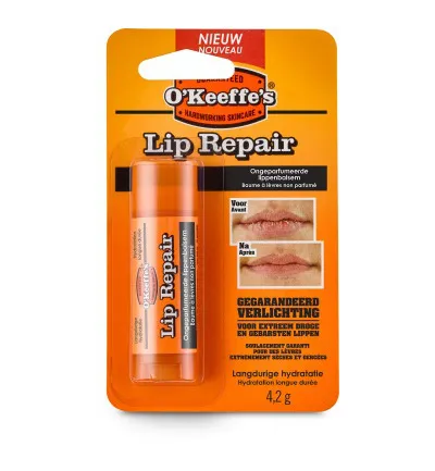 O'Keeffe's Lip repair ongeparfumeerde lippenbalsem (4,2 gr)