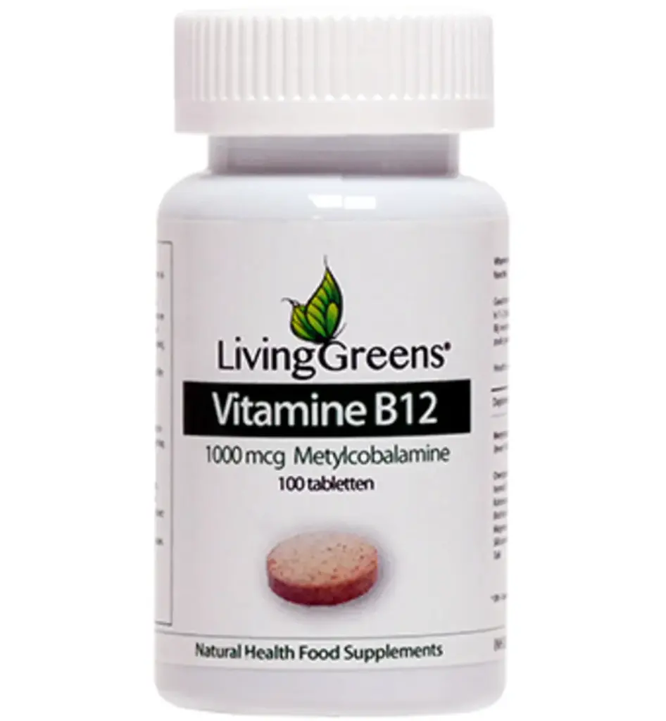 LivingGreens Vitamine B12 methylcobalamine 1000mcg (100 tabletten)
