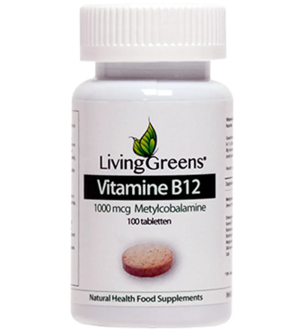 LivingGreens Vitamine B12 methylcobalamine 1000mcg (100 tabletten)