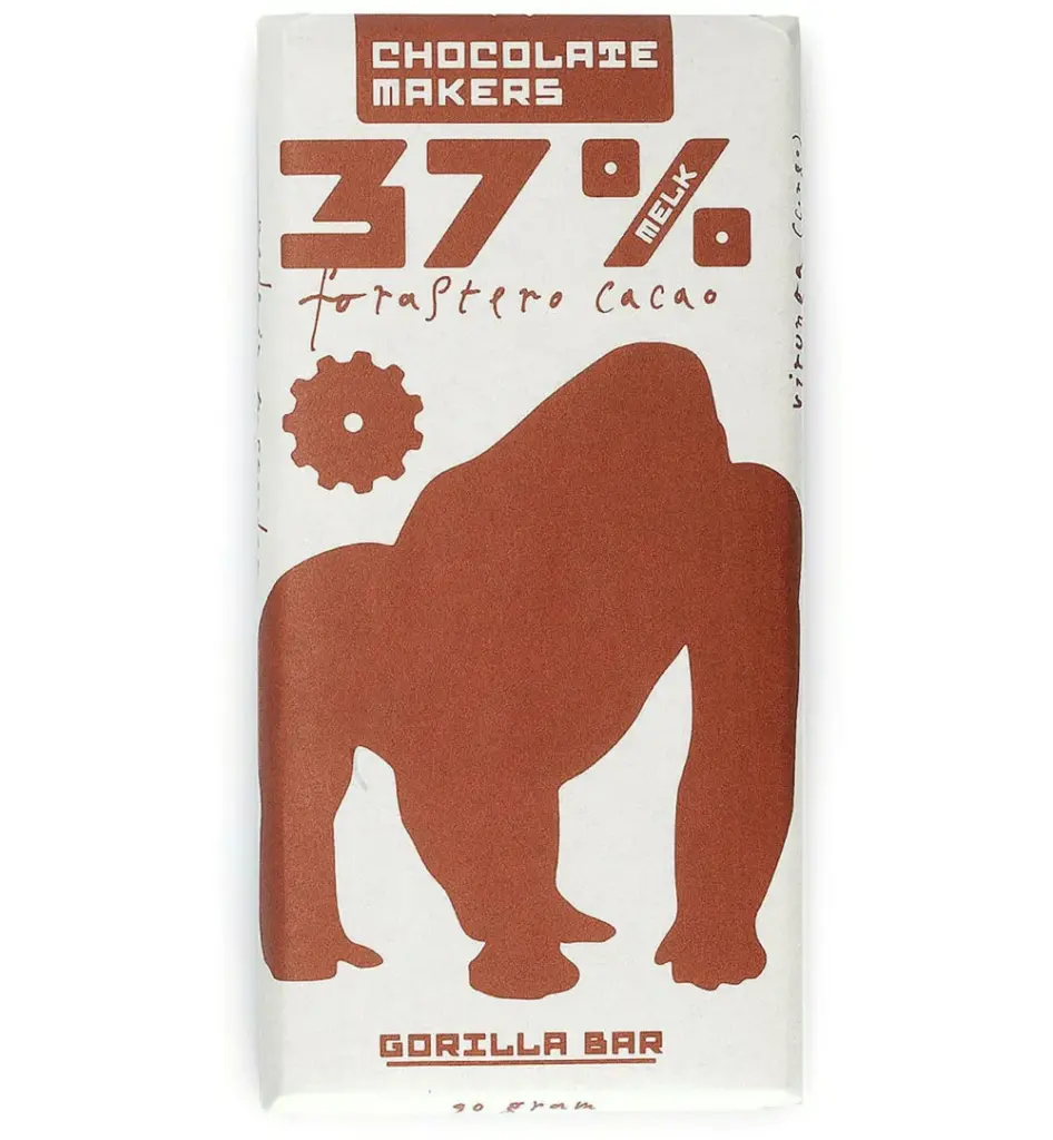 Chocolatemakers Gorilla Bar Melk 37% Bio (85 gr)