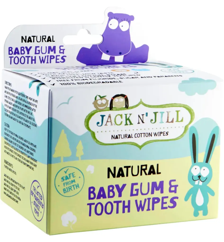 Jack n' Jill Natural baby gum & tooth wipes (25 stuks)
