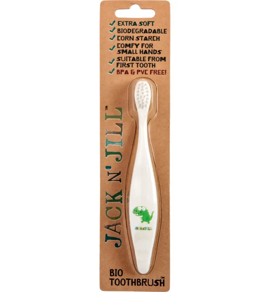 Jack n' Jill Bio toothbrush dino extra soft (1 stuk)