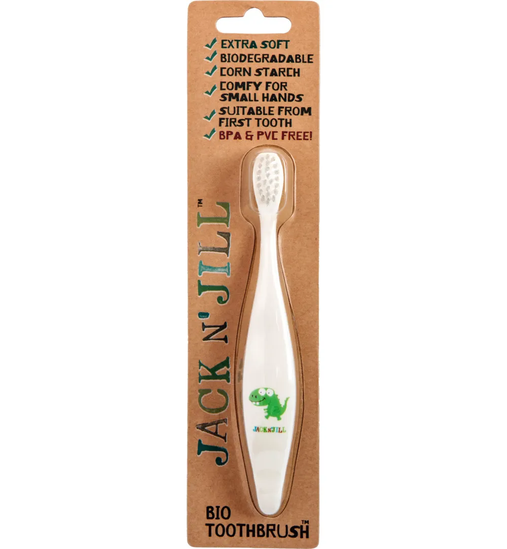 Jack n' Jill Bio toothbrush dino extra soft (1 stuk)