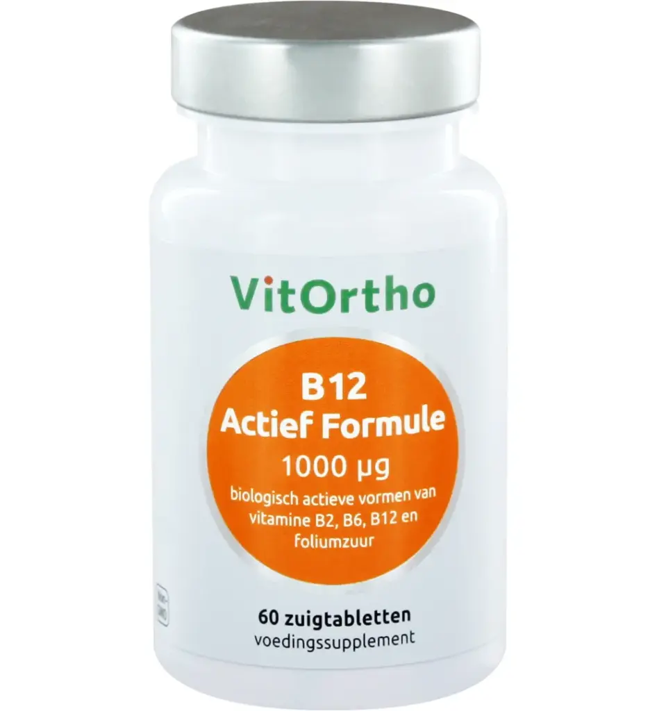 Vitortho B12 Actief Formule 1000 Mcg (60 zuigtabletten)