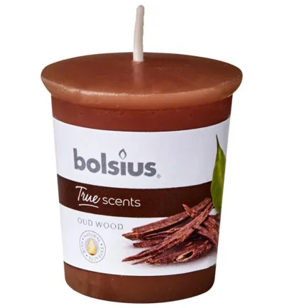 Bolsius True Scents Votive 53/45 Rond Old Wood (1 stuk)