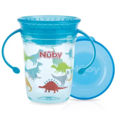 Nuby Wonder cup 240ml aqua 6+ maanden (1 stuk)