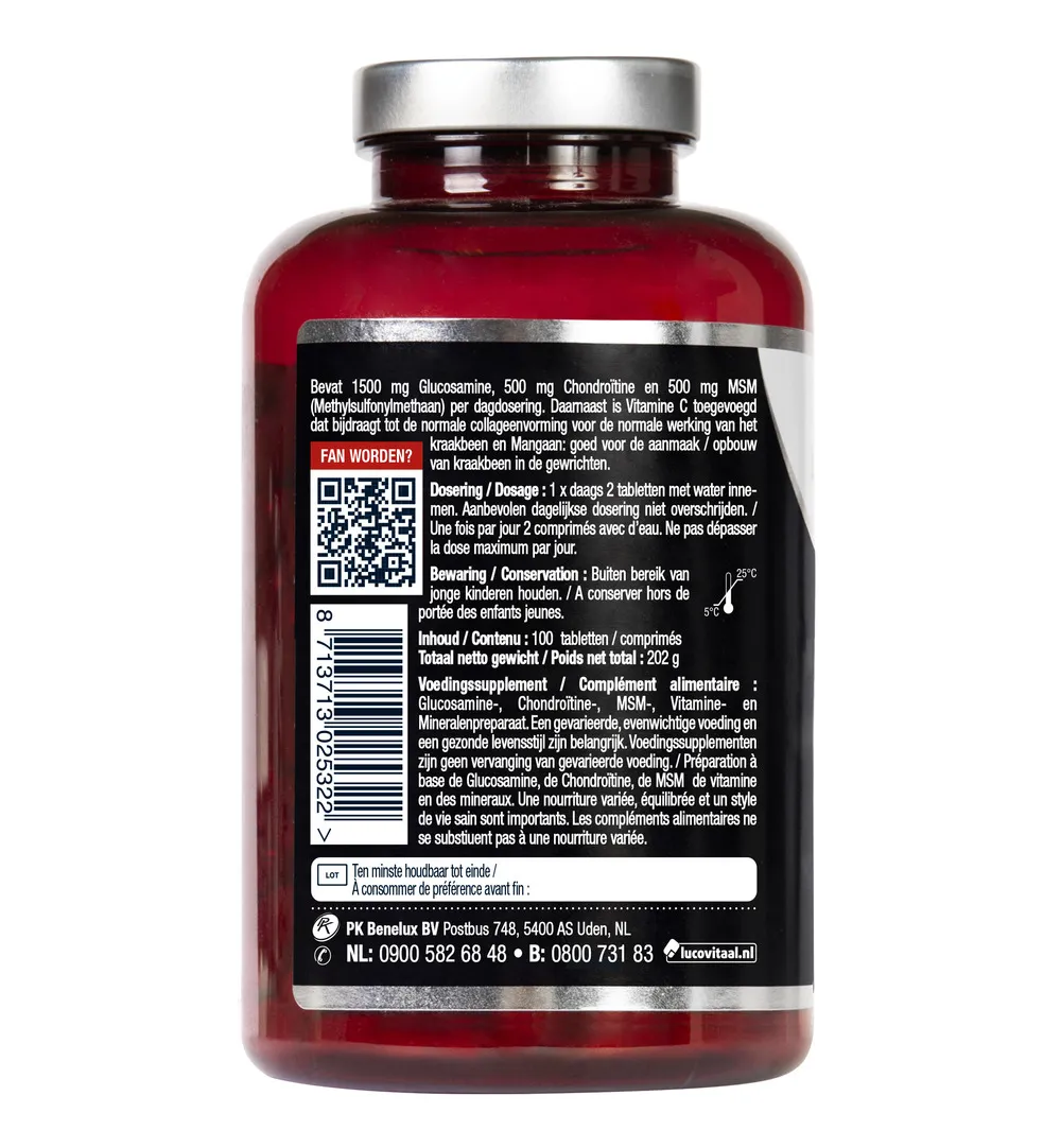 Lucovitaal Glucosamine Chondroïtine Msm (100 tabletten) - image 3