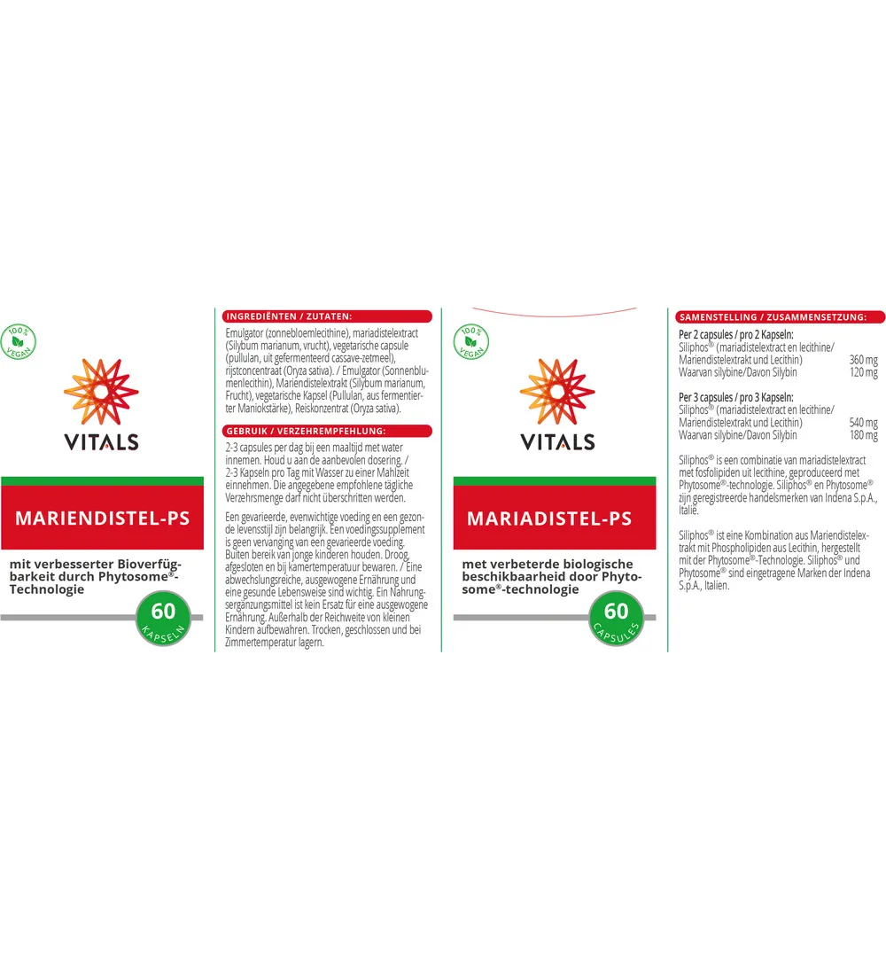 Vitals Mariadistel-PS (60 capsules) - image 3