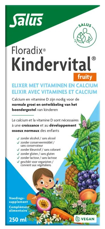 Salus Floradix kindervital fruity glutenvrij (250 ml)