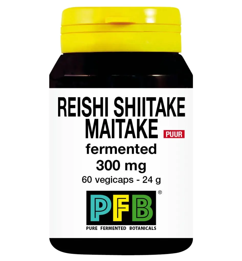 Snp Reishi Shiitake Maitake Fermented 300Mg Puur (60 vega capsules)