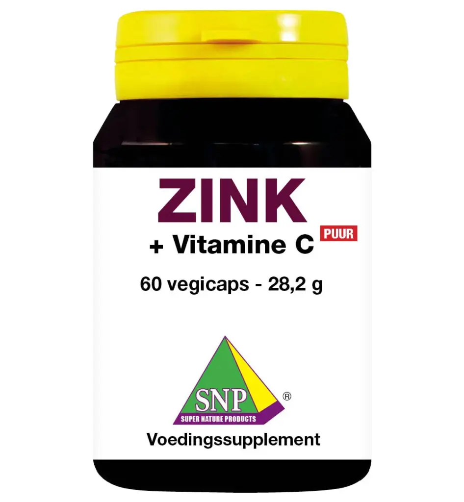 Snp Zink 50mg + gebufferde vitamine C puur (60 vega capsules)