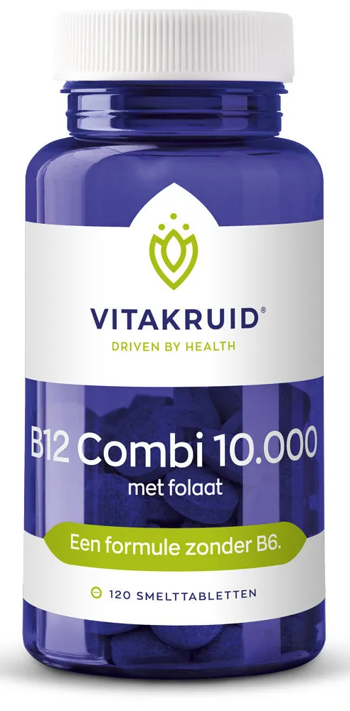 Vitakruid B12 Combi 10.000® Met Actief Folaat Vitamine (120 smelttabletten)