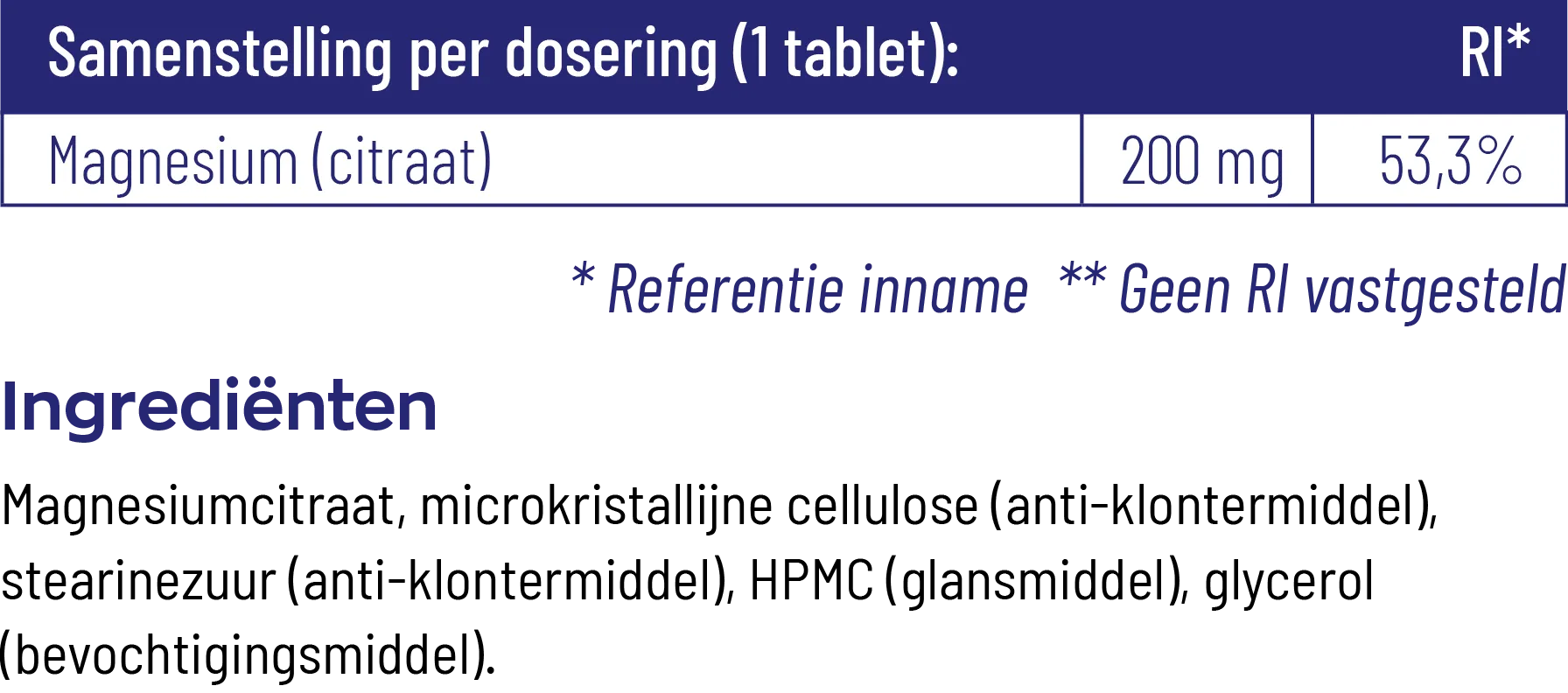 Vitakruid Magnesium 200 Citraat (90 tabletten) - image 3