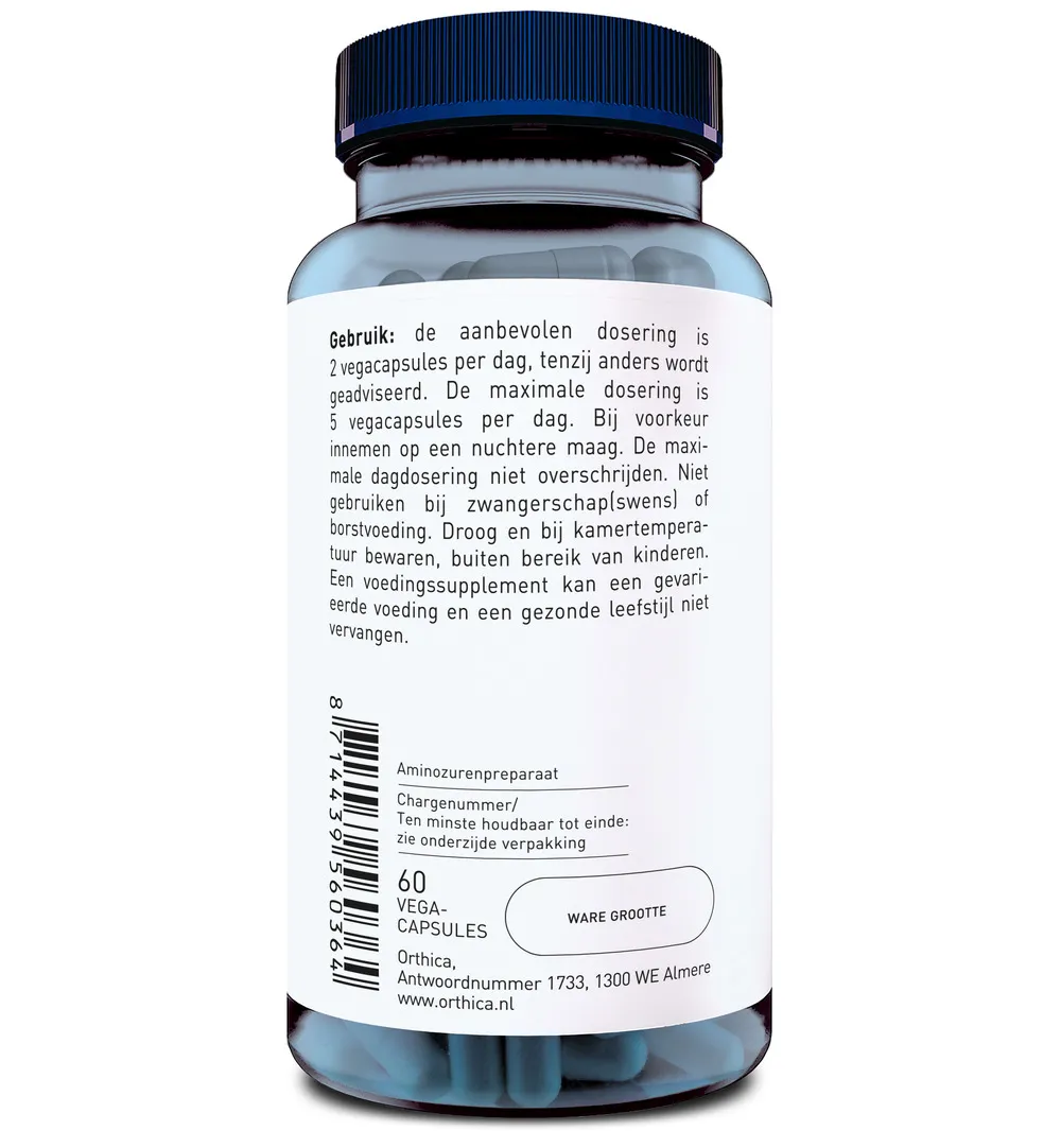 Orthica L-Glutamine 500 (60 capsules) - image 2