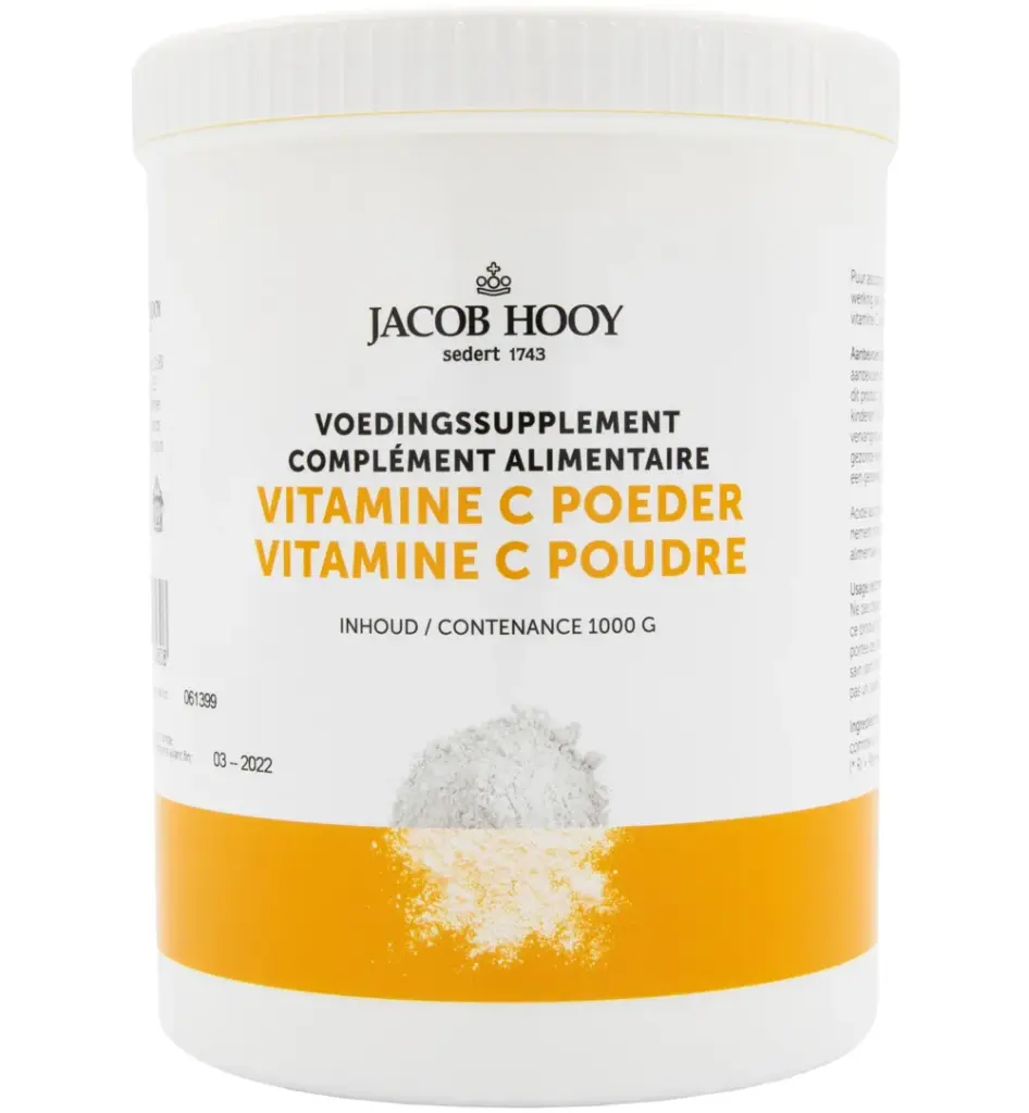 Jacob Hooy Vitamine C Ascorbinezuur pot (1000 gr)