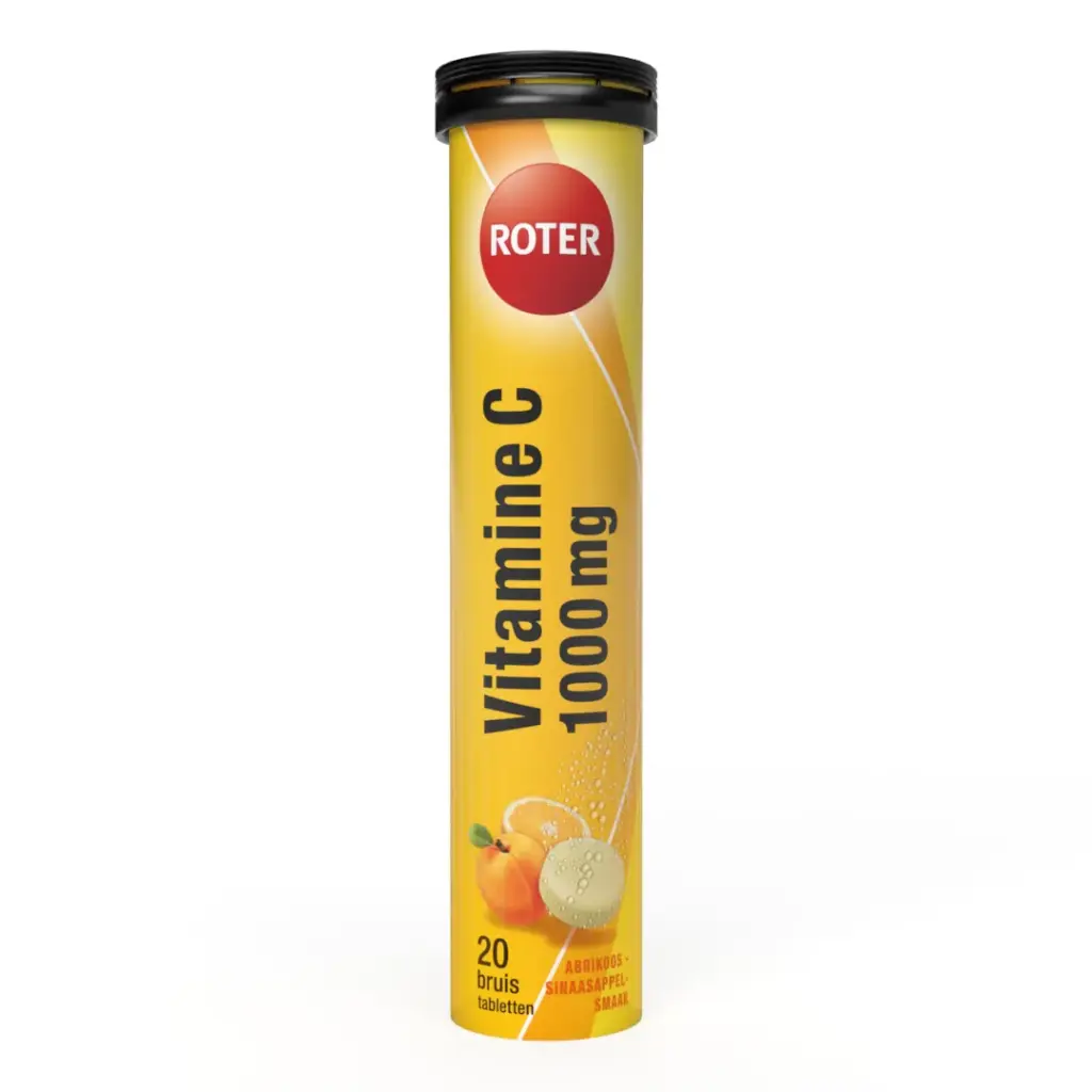 Roter Vitamine C Bruis 1000 mg abrikoos sinaasappel (20 bruistabletten)