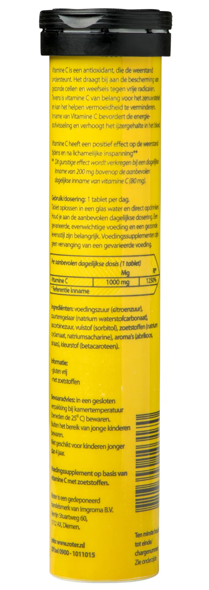 Roter Vitamine C Bruis 1000 mg abrikoos sinaasappel (20 bruistabletten) - image 4
