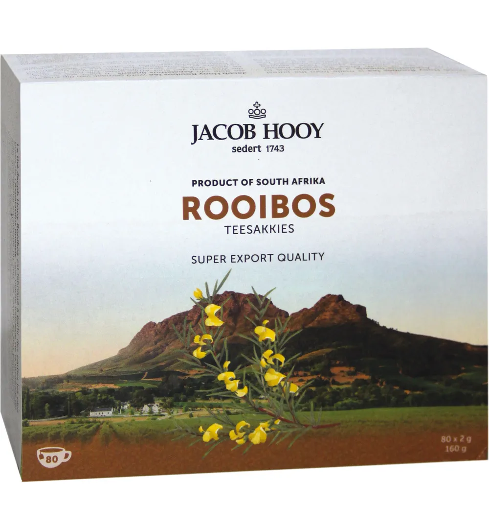 Jacob Hooy Rooibosthee Sakkies (80 stuks)