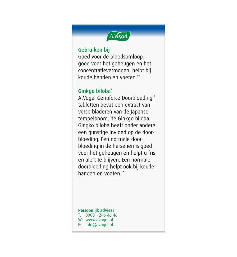 A.Vogel Geriaforce doorbloeding (200 tabletten) - image 3