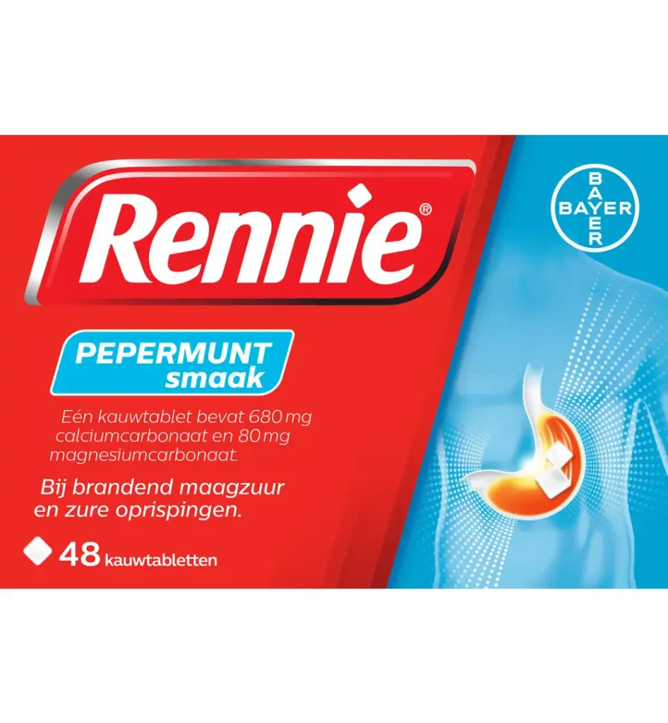 Rennie Pepermunt (48 kauwtabletten)