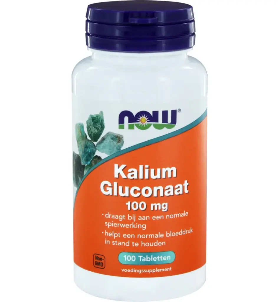 Now Kalium gluconaat 100 mg (100 tabletten)