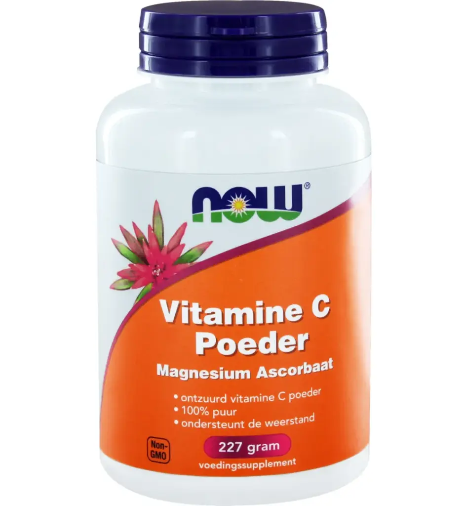 Now Vitamine C poeder magnesium ascorbaat (227 gr)