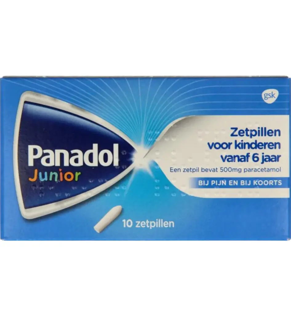 Panadol Junior 500 mg (10 zetpillen)