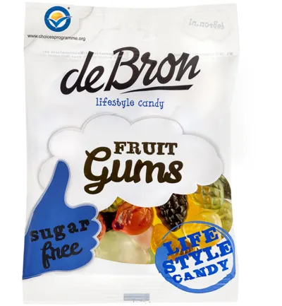 De Bron Fruitgums suikervrij (100 gr)