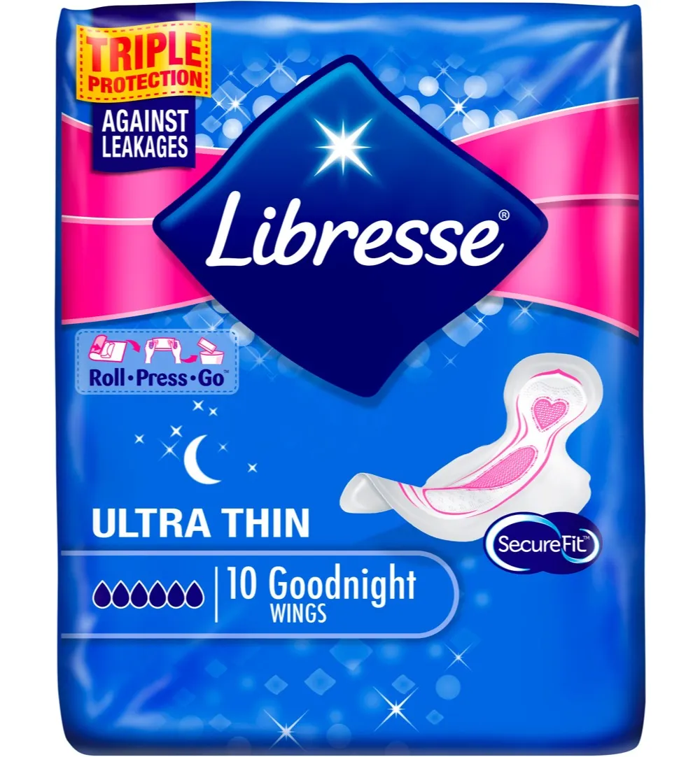 Libresse Ultra thin goodnight wings (10 stuks)