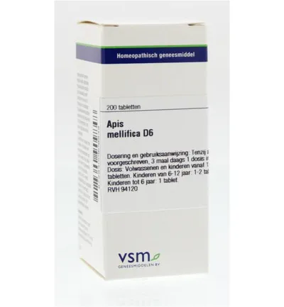 VSM Apis mellifica D6 (200 tabletten)