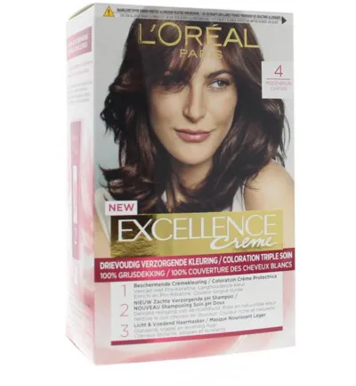 L'Oréal Excellence 4 Middenbruin (1 set)