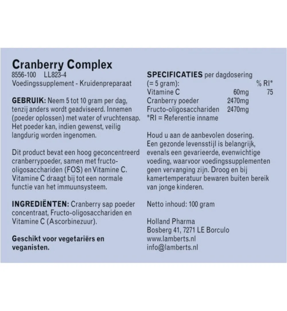 Lamberts Cranberry complex (100 gr)