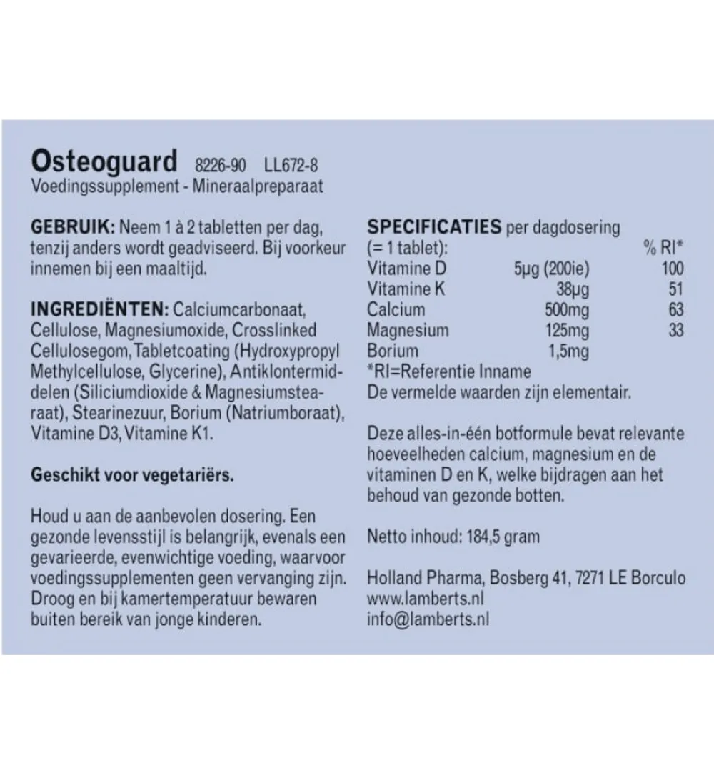 Lamberts Osteoguard (90 tabletten)