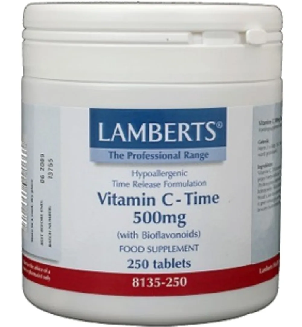 Lamberts Vitamine C 500 time released & bioflavonoiden (250 tabletten)