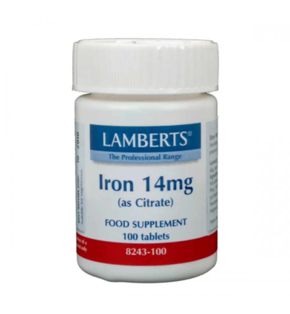 Lamberts IJzer citraat 14mg (100 tabletten)