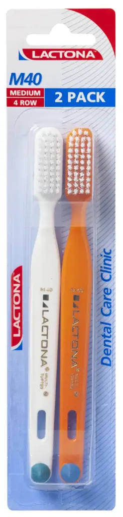 Lactona Tandenborstel M40 medium duo (2 stuks)