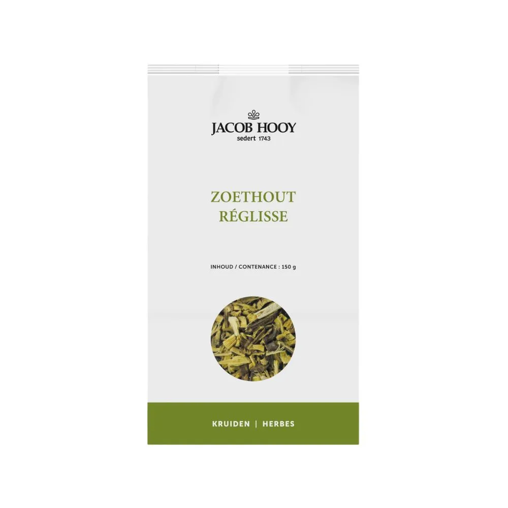 Jacob Hooy Zoethout gesneden geschild (150 gr)