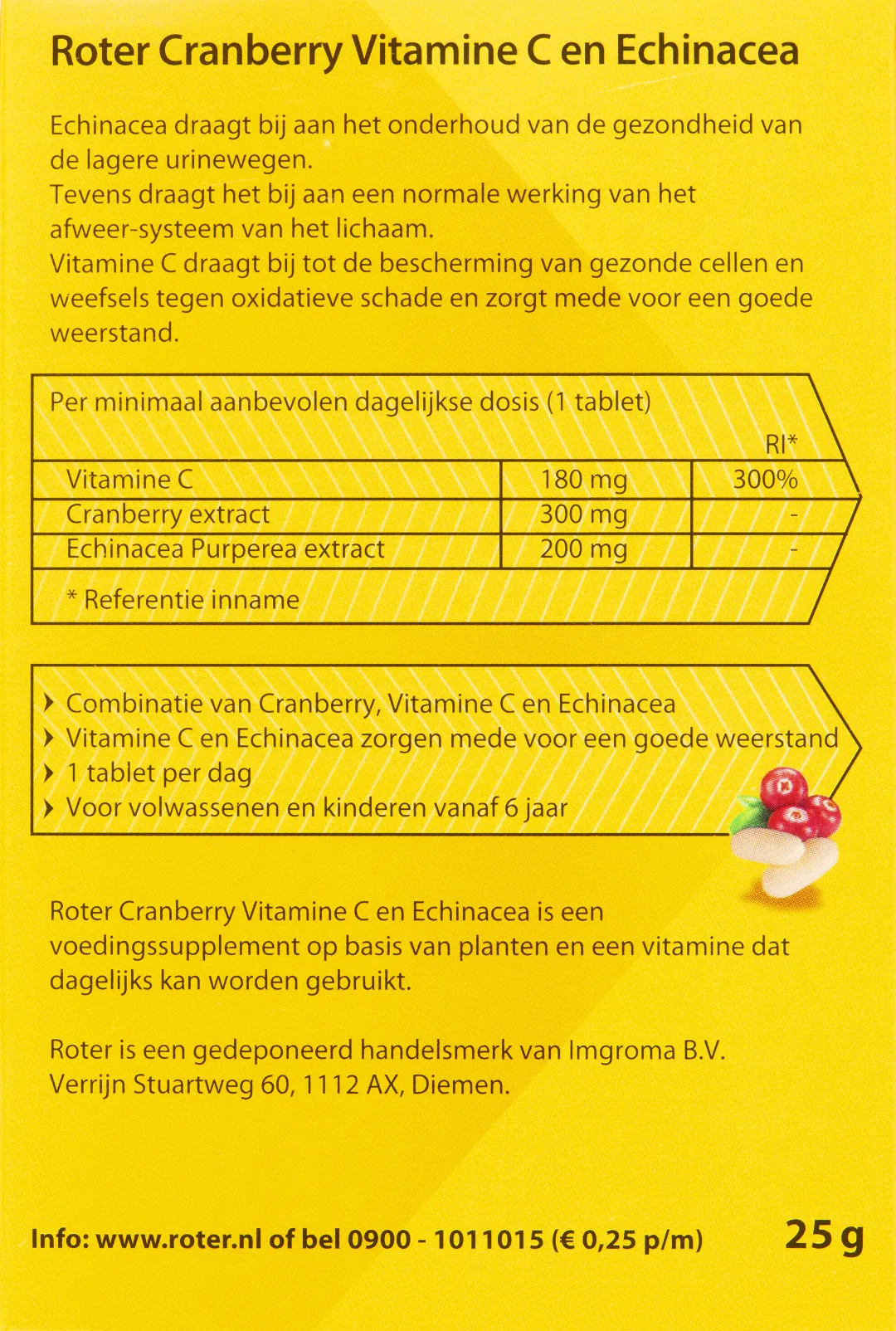 Roter Cranberry Vitamine C & Echinacea (30 Tabletten) - image 4