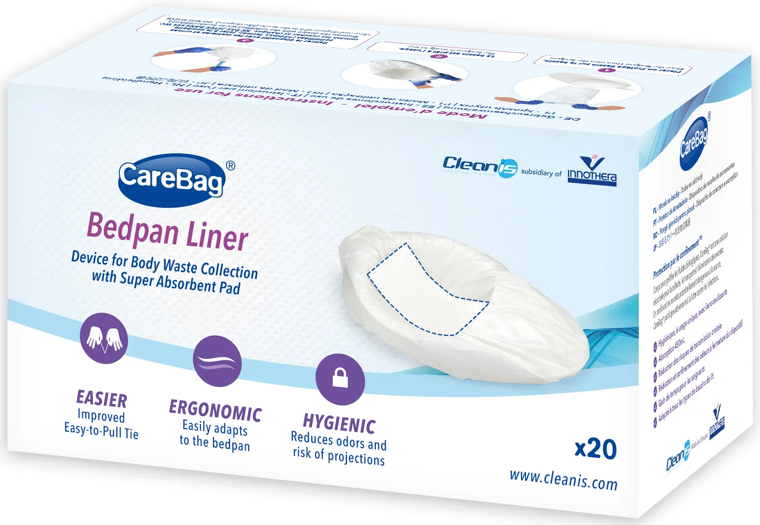 Carebag Ondersteekzak bedpanliner (20 stuks)