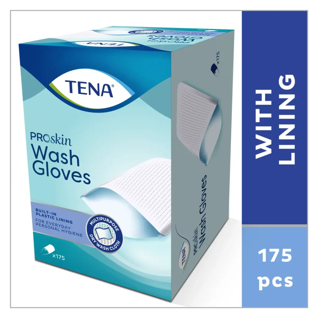 Tena Washandje Met Plastic Voering (175 stuks)