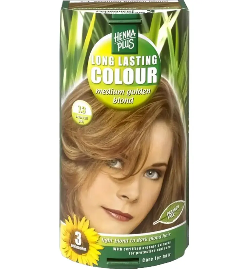 Hennaplus Long Lasting Colour 7.3 Medium Golden Blond (100 ml)