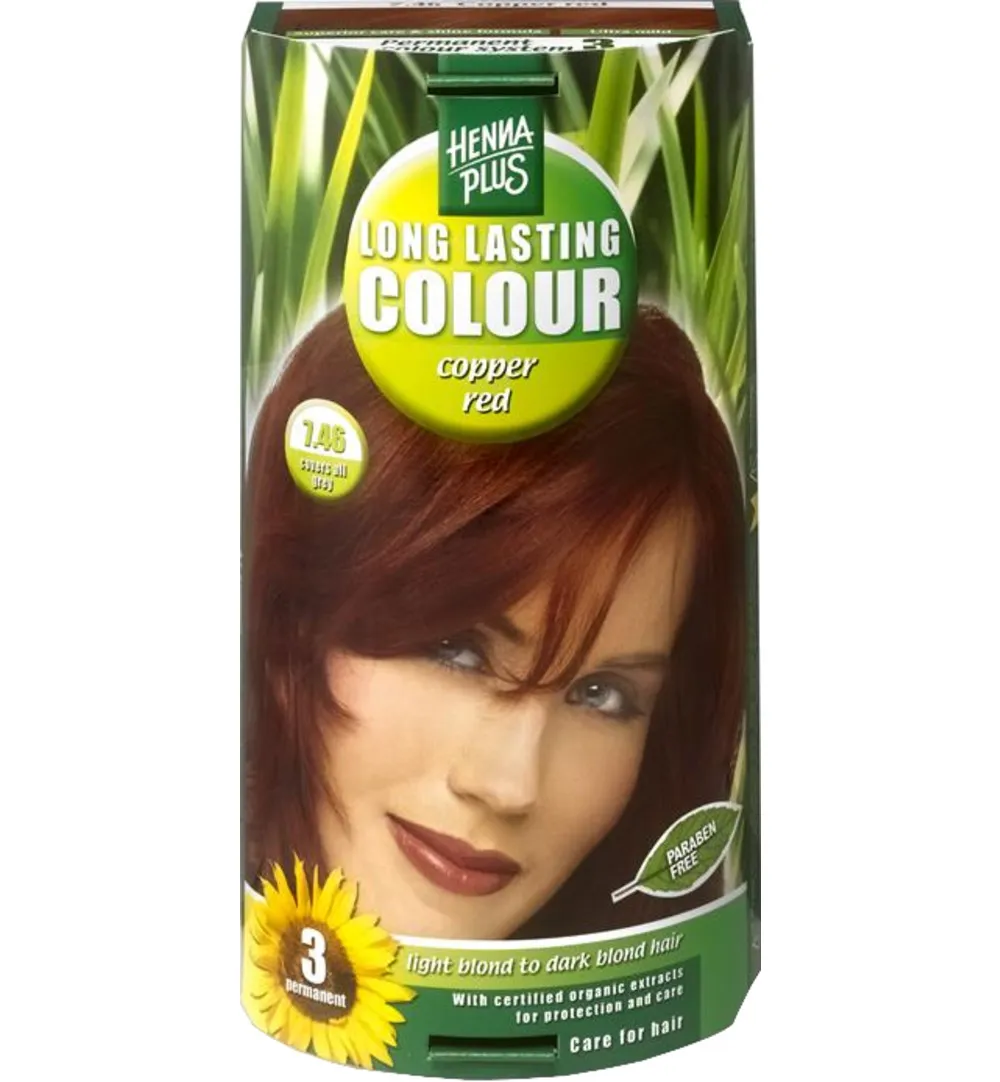 Hennaplus Long lasting colour 7.46 copper red (100 ml)