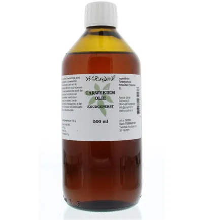 De Cruydhof Tarwekiemolie Koudgeperst (500 ml)