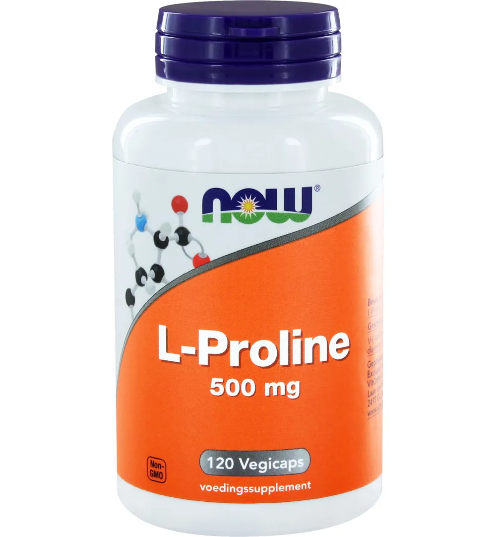 Now L-Proline 500 mg (120 vega capsules)