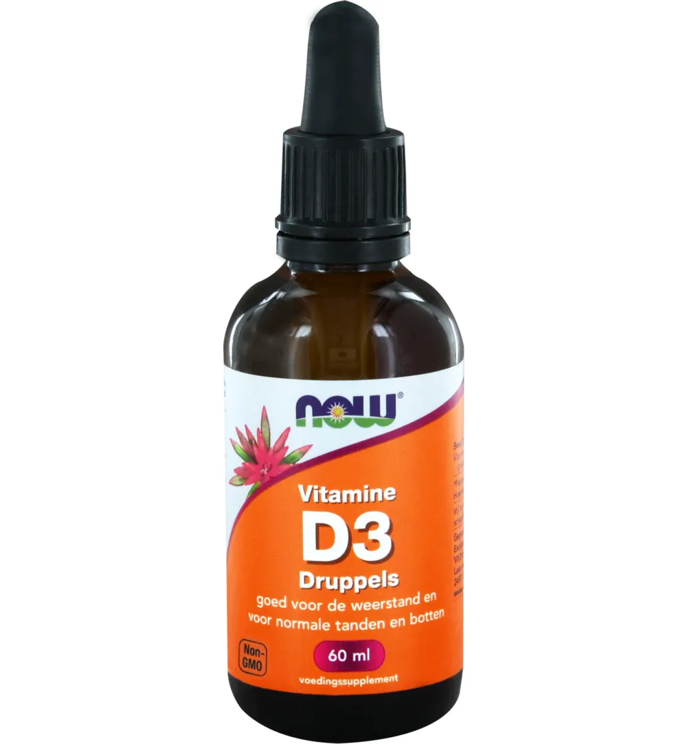 Now Vitamine D3 druppels 400IE (60 ml)