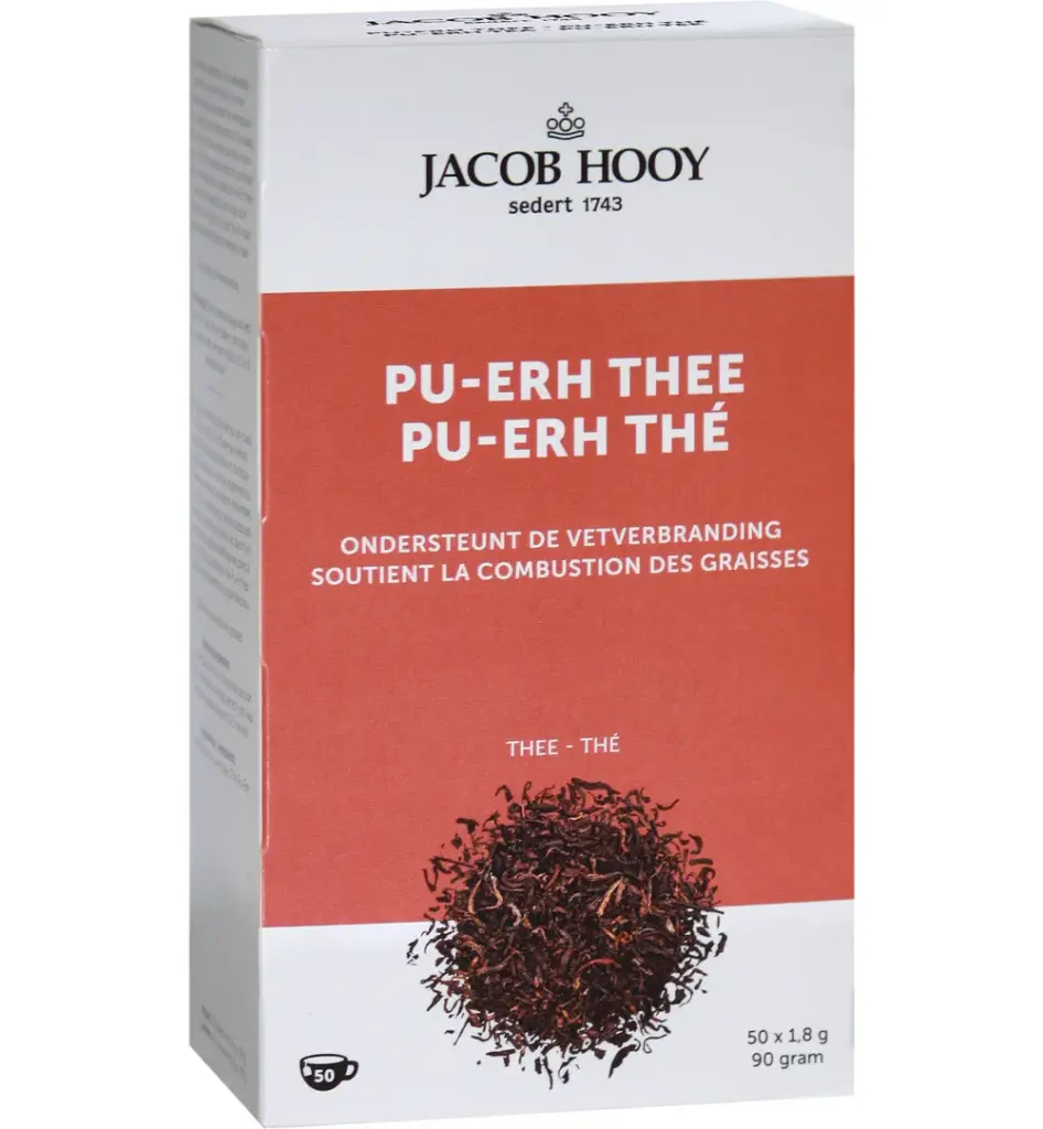 Jacob Hooy Pu Erh Theezakjes (50 stuks)