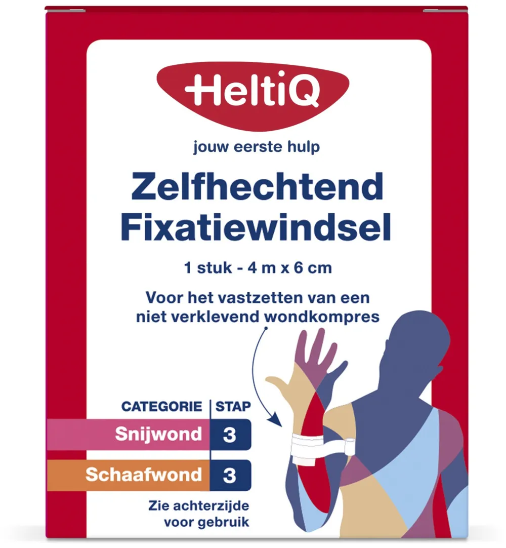 HeltiQ Zelfhechtend windsel 4m x 6 cm (1 stuk)