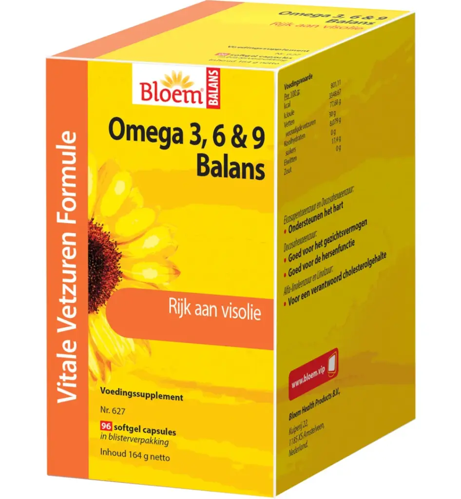 Bloem Omega 3, 6 & 9 balans (96 softgels)